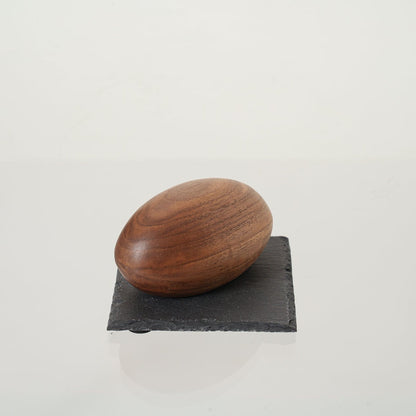 Wooden Keepsake Urn "Palm Stone" - Genuine Walnut - Pulvis Art Urns