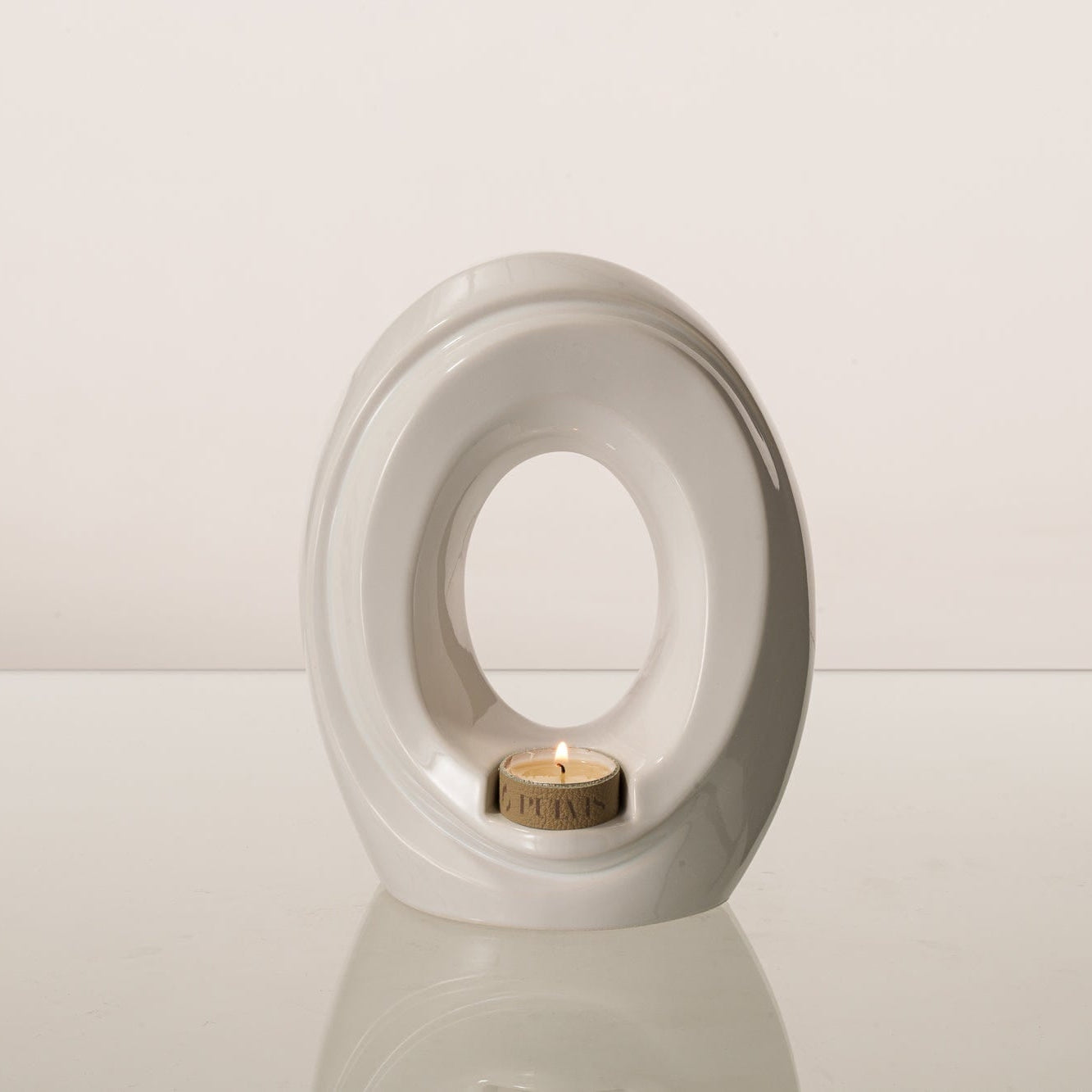 Artisan Cremation Urn for Ashes "The Passage" - Medium Urn | White | Ceramic - Pulvis Art Urns