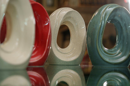 Cremation Urn for Ashes "The Passage" - Medium Urn | Oily Green Melange | Ceramic - Pulvis Art Urns