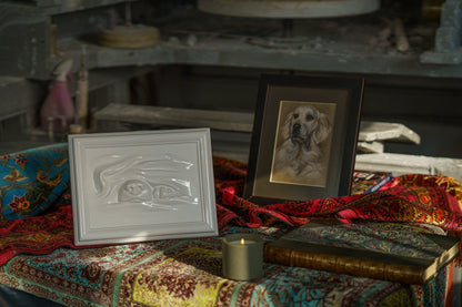 Dog Snout Bundle - 4 Pieces - Portrait | Urn | Nameplate Holder | Scented Candle - Pulvis Art Urns