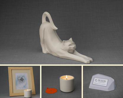 Grace Memorial Bundle - 4 Pieces - Portrait | Urn | Nameplate Holder | Scented Candle - Pulvis Art Urns