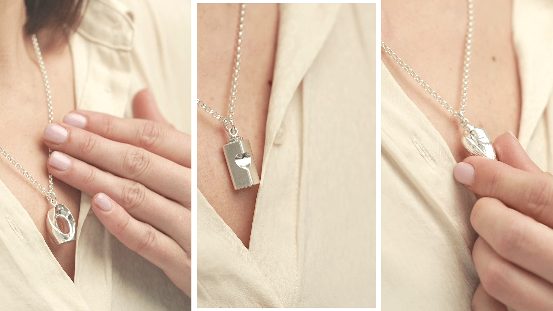 Memorial Cremation Necklace – The Passage | Silver | Handmade Cremation Jewelry - Pulvis Art Urns