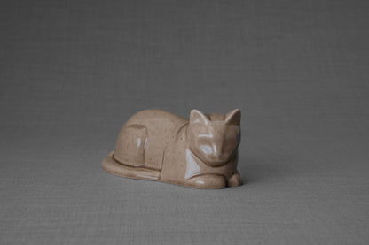 Mini Cat Memorial Bundle - 4 Pieces - Portrait | Urn | Nameplate Holder | Scented Candle - Pulvis Art Urns