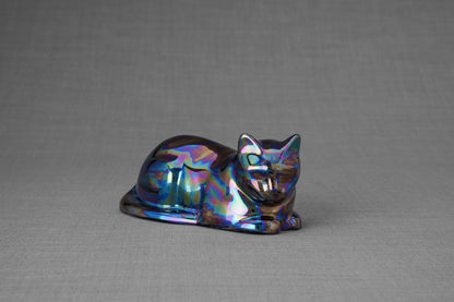 Mini Cat Memorial Bundle - 4 Pieces - Portrait | Urn | Nameplate Holder | Scented Candle - Pulvis Art Urns