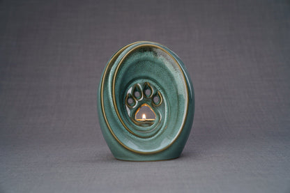 Paw Memorial Bundle - 4 Pieces - Portrait | Urn | Nameplate Holder | Scented Candle - Pulvis Art Urns