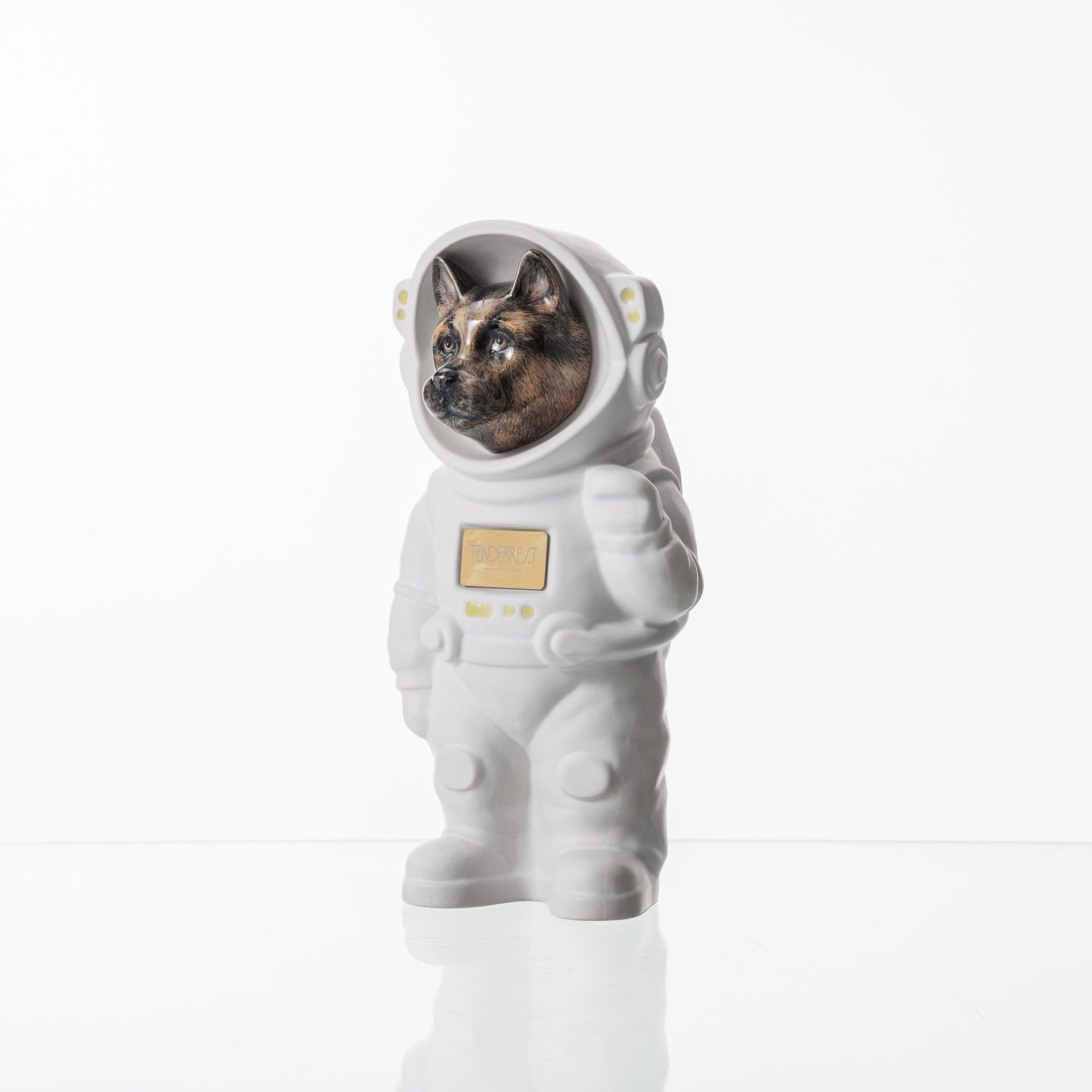 Pulvis Art Urns Pet Cremation Urn White Matte / CUSTOM (by photo) / Yes (+$50) Customizable Pet Cremation Urn - Dog | Ceramic Handmade Figure