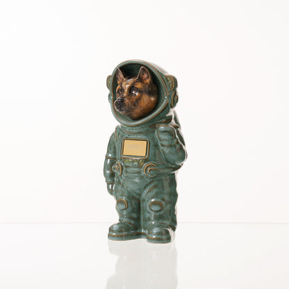 Pulvis Art Urns Pet Cremation Urn Oily Green / CUSTOM (by photo) / Yes (+$50) Customizable Pet Cremation Urn - Dog | Ceramic Handmade Figure