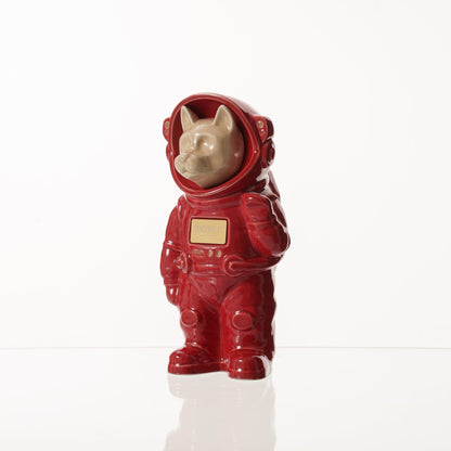 Pulvis Art Urns Pet Cremation Urn Red / Beige / Yes (+$50) Customizable Pet Cremation Urn - Dog | Ceramic Handmade Figure