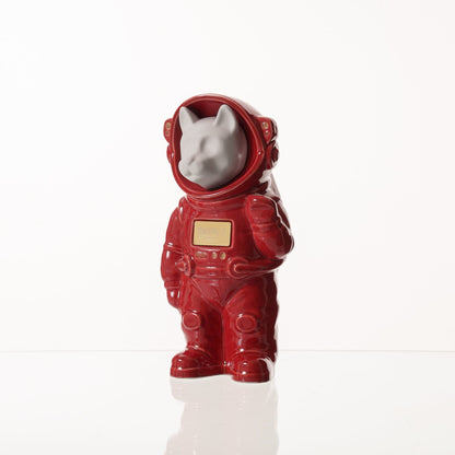 Pulvis Art Urns Pet Cremation Urn Red / White Matte / Yes (+$50) Customizable Pet Cremation Urn - Dog | Ceramic Handmade Figure
