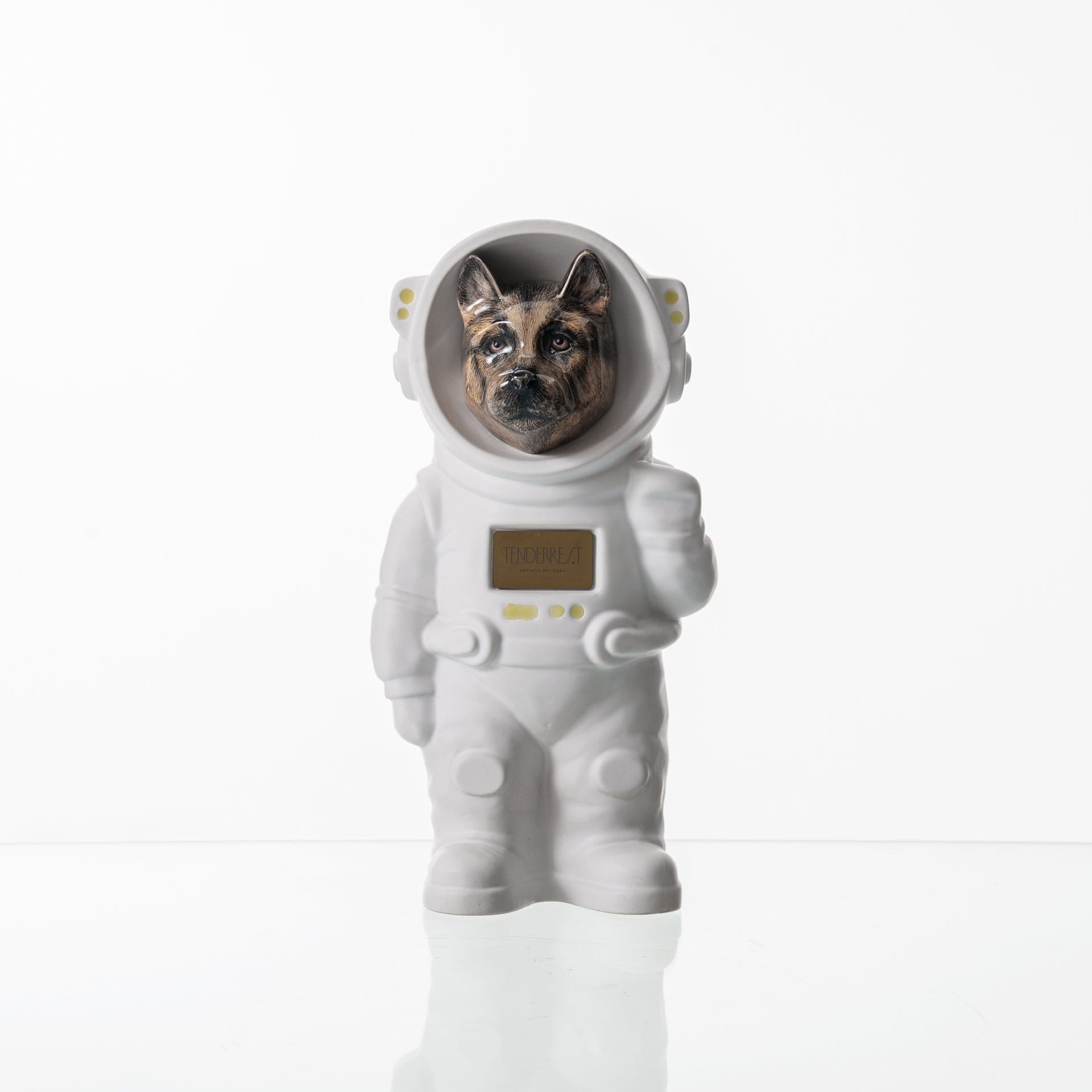 Pulvis Art Urns Pet Cremation Urn White Matte / CUSTOM (by photo) / No Customizable Pet Cremation Urn - Dog | Ceramic Handmade Figure