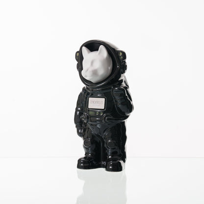 Pulvis Art Urns Pet Cremation Urn Black / White Matte / Yes (+$50) Customizable Pet Cremation Urn - Dog | Ceramic Handmade Figure