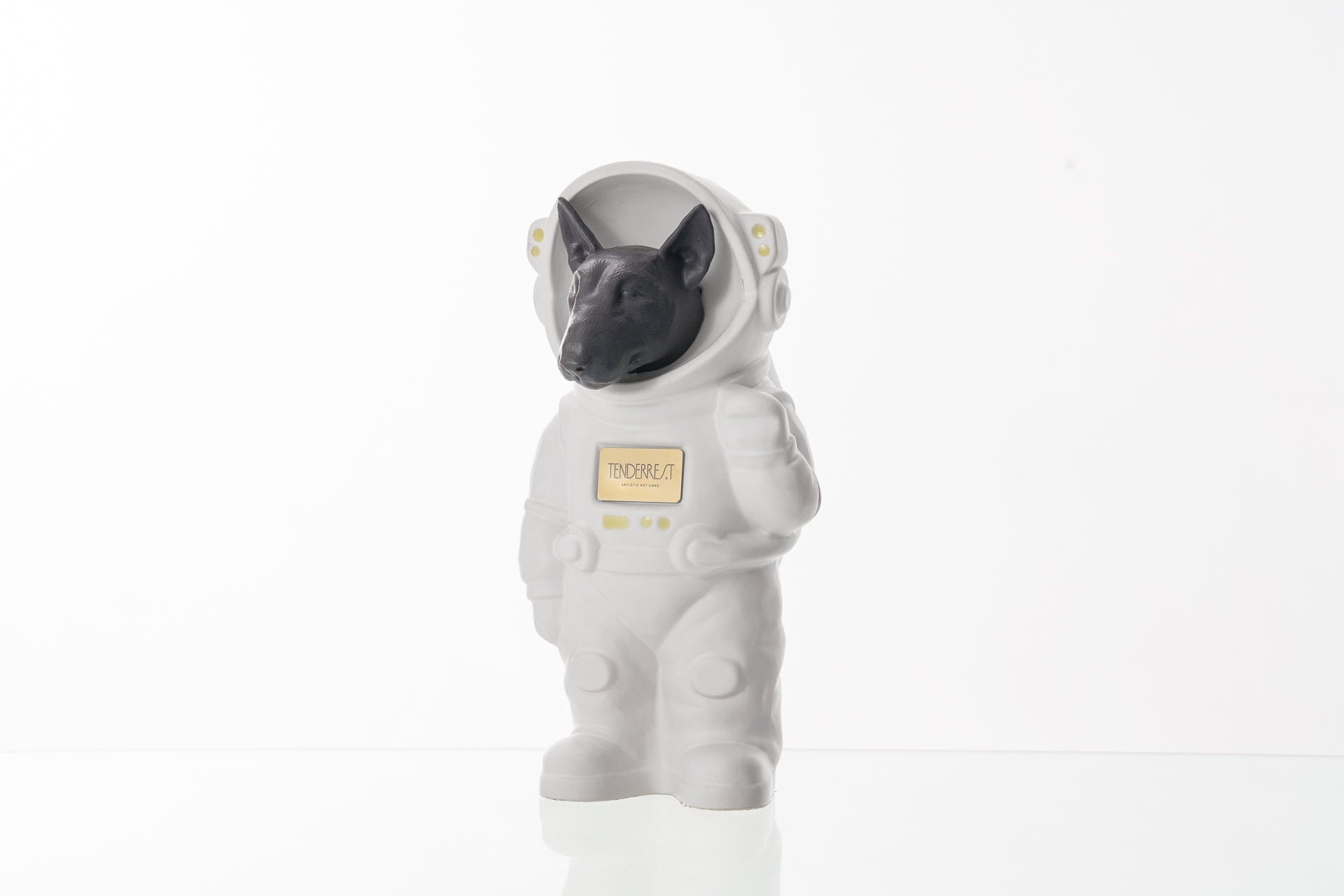 Pulvis Art Urns Pet Cremation Urn White Matte / Gray Matte / No Dog Cremation Urn Bull Terrier - Customizable Figure | Pet Urn