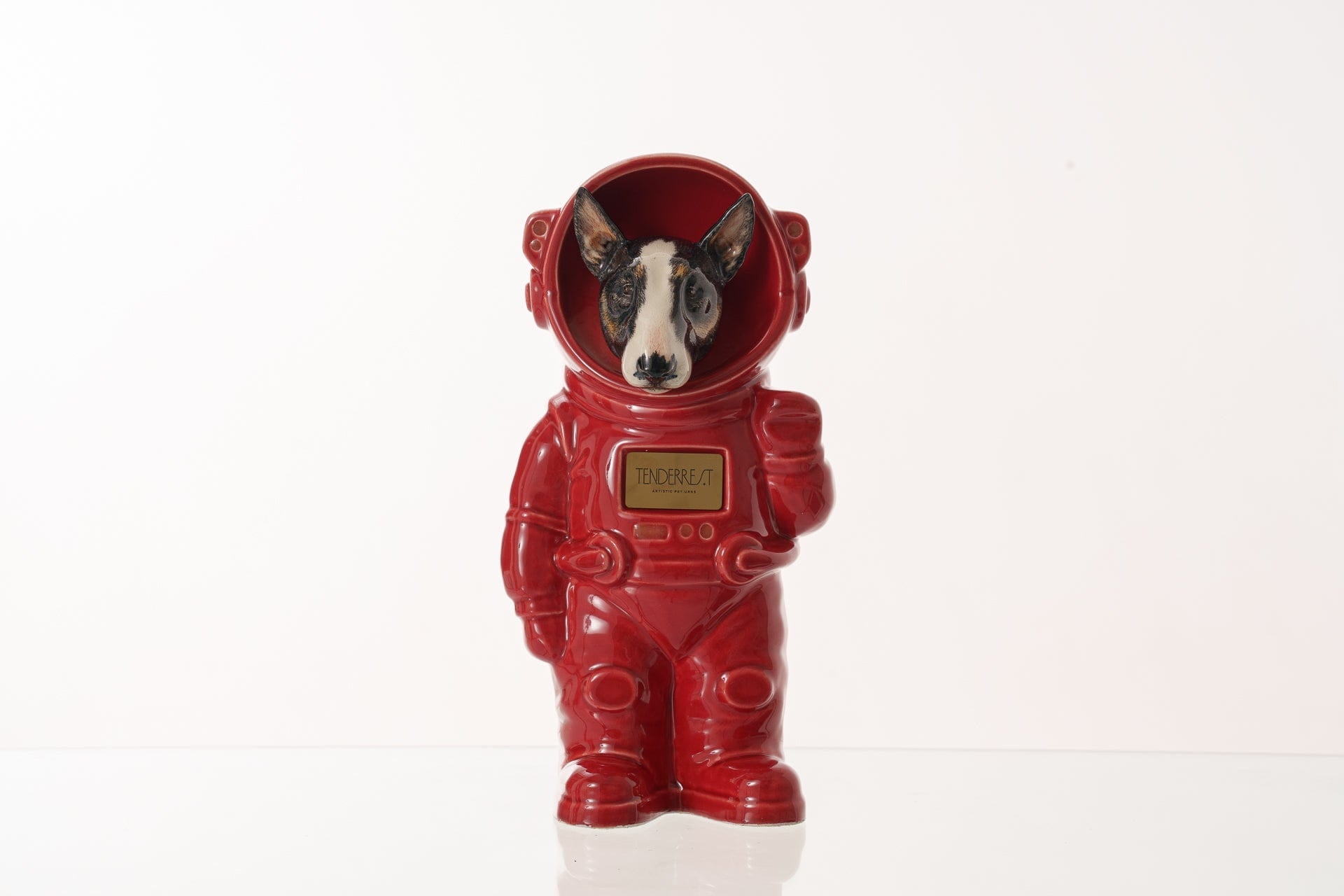 Pulvis Art Urns Pet Cremation Urn Red / CUSTOM (by photo) / No Dog Cremation Urn Bull Terrier - Customizable Figure | Pet Urn