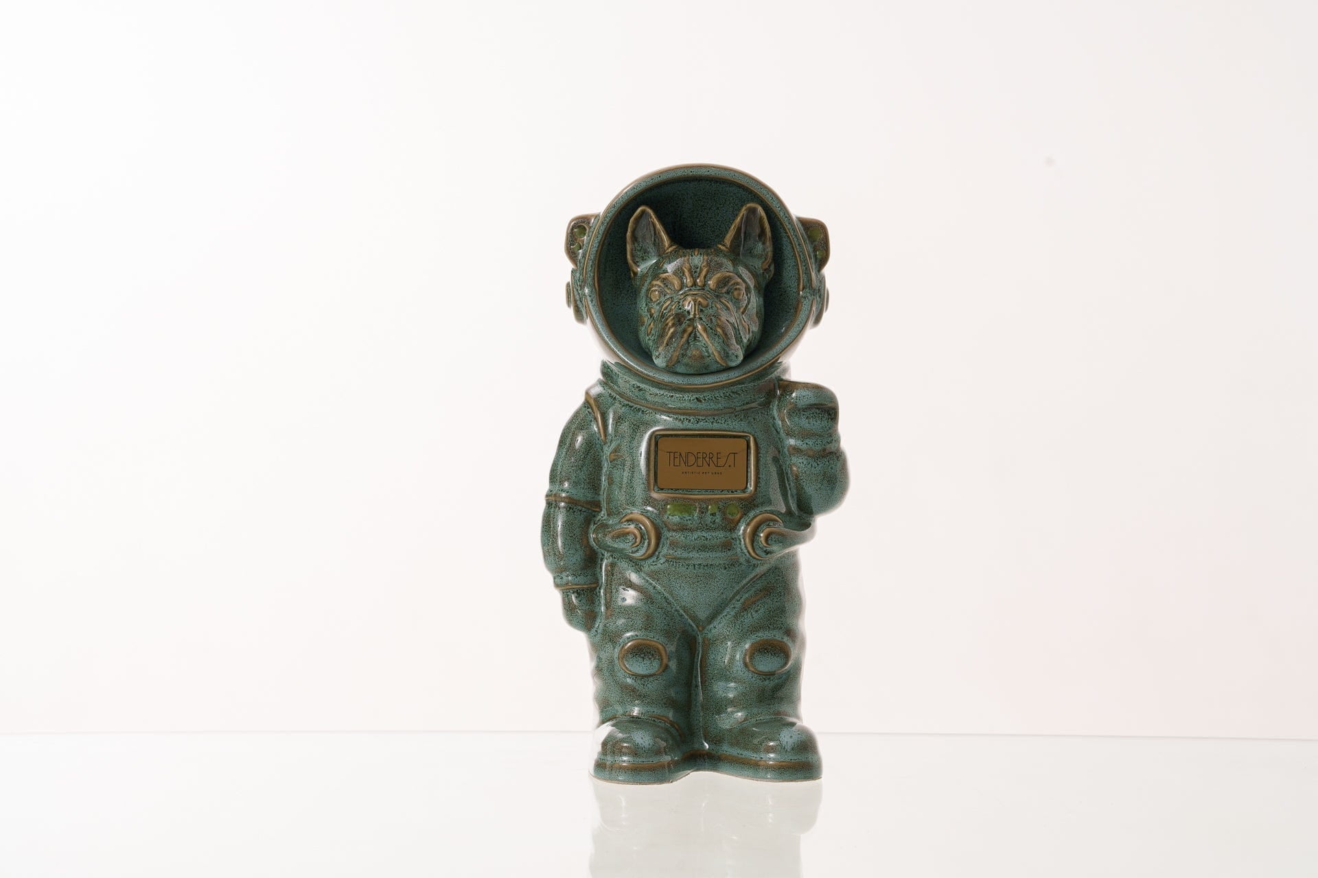 Pulvis Art Urns Pet Cremation Urn Oily Green / Oily Green / No Dog Cremation Urn French Bulldog - Customizable Figure | Pet Urn