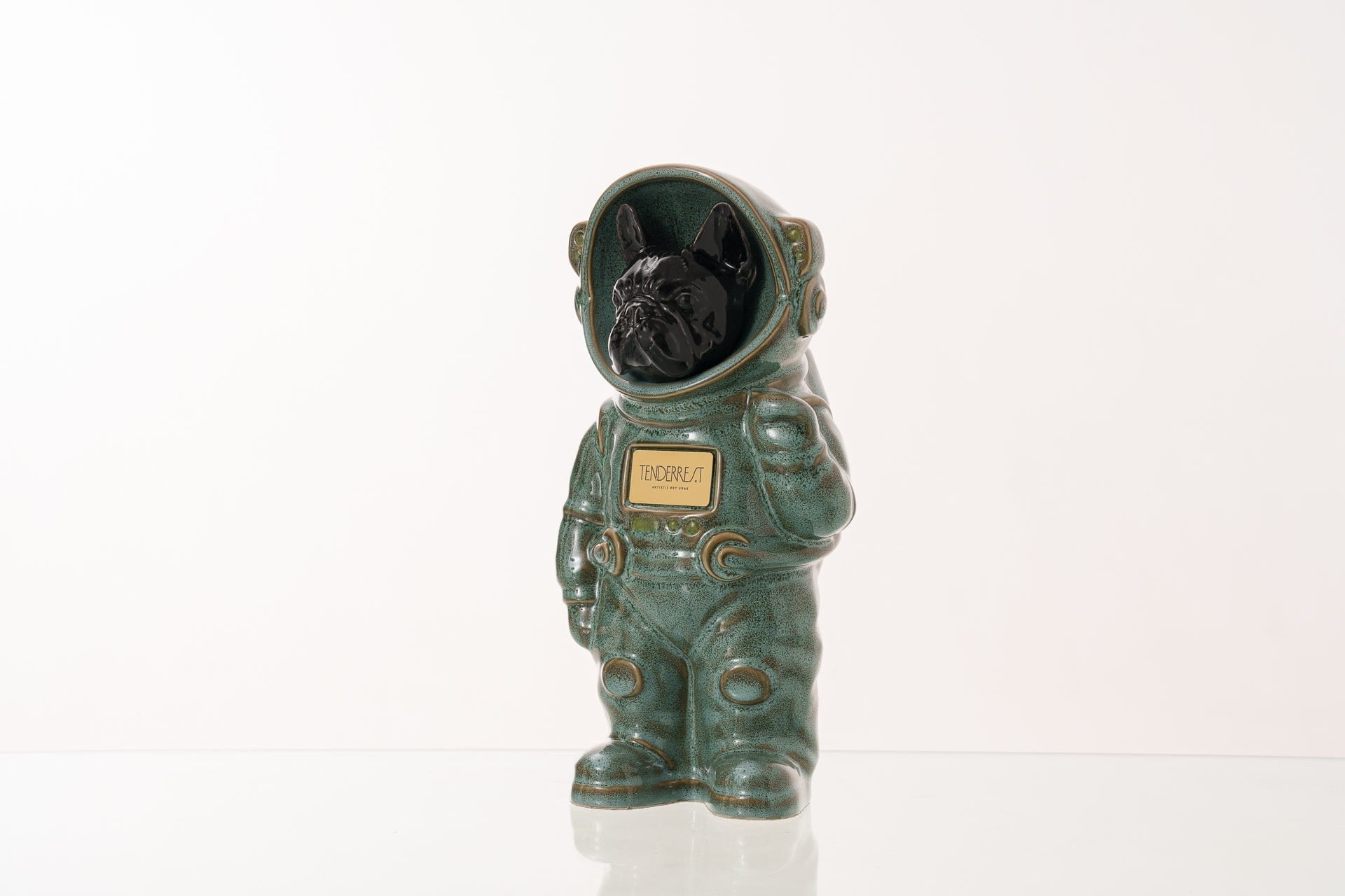 Pulvis Art Urns Pet Cremation Urn Oily Green / Black / Yes (+$50) Dog Cremation Urn French Bulldog - Customizable Figure | Pet Urn