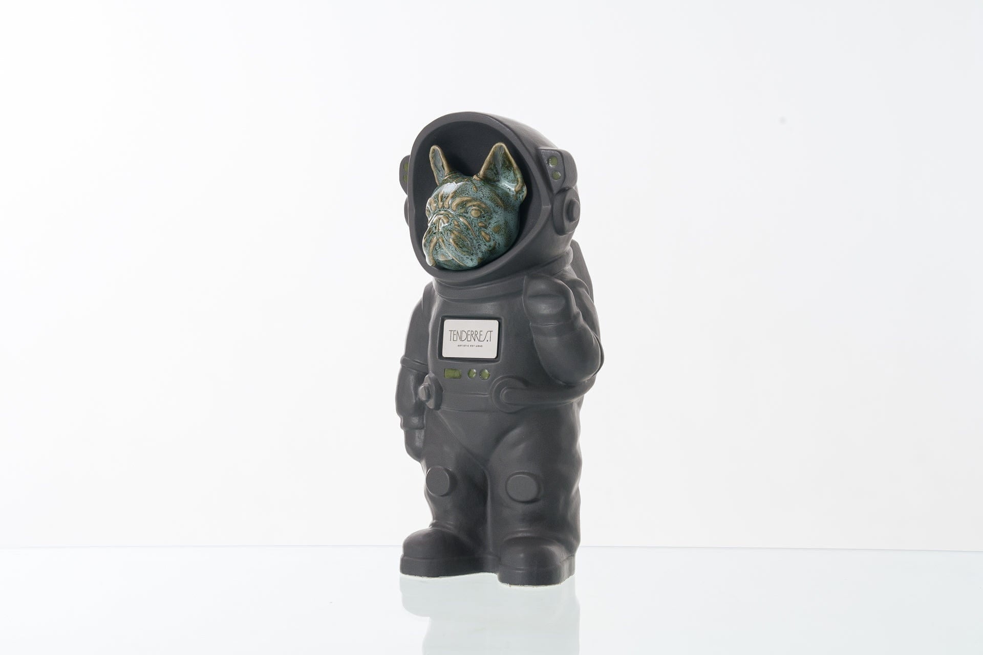 Pulvis Art Urns Pet Cremation Urn Gray Matte / Oily Green / No Dog Cremation Urn French Bulldog - Customizable Figure | Pet Urn
