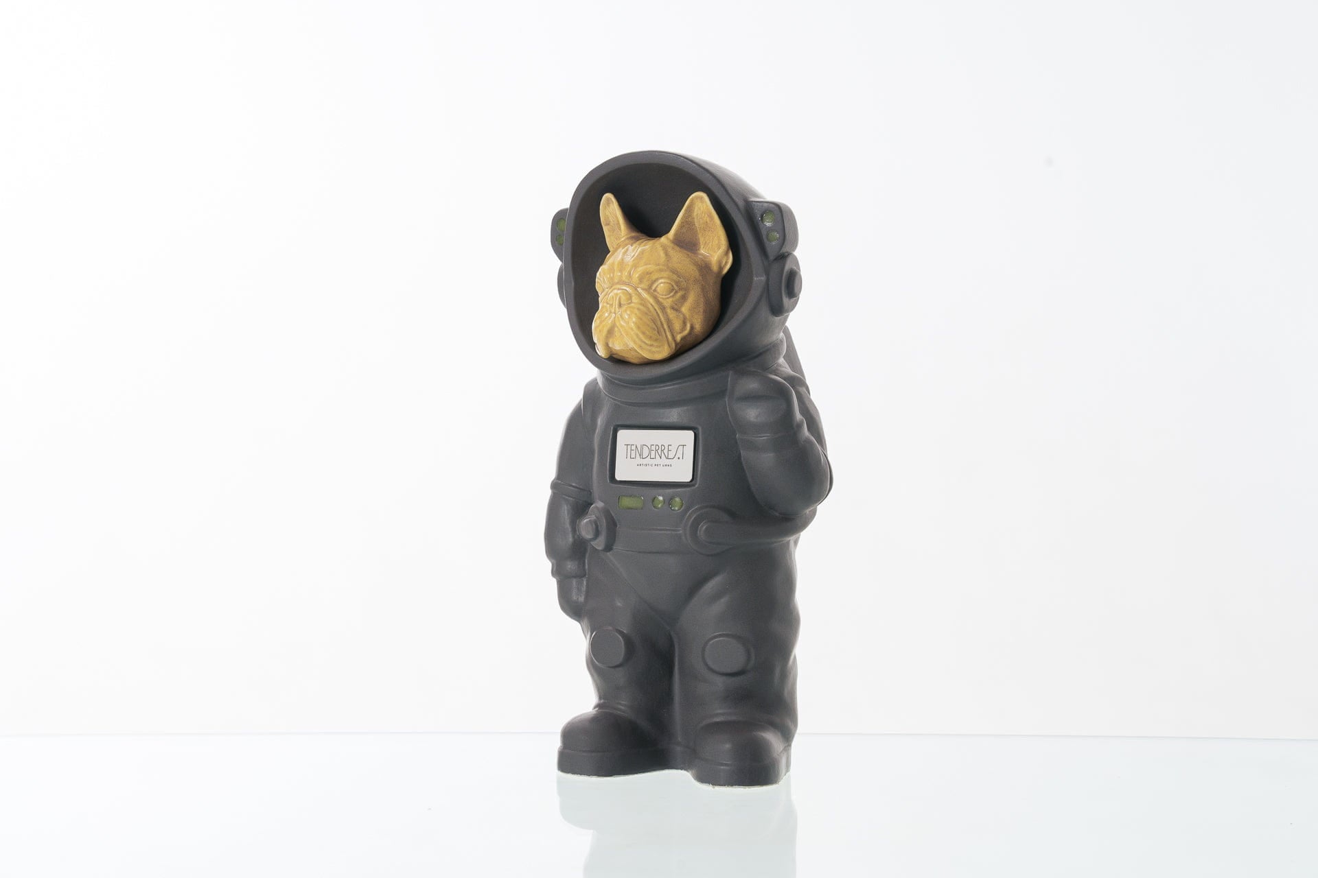 Pulvis Art Urns Pet Cremation Urn Gray Matte / Yellow / Yes (+$50) Dog Cremation Urn French Bulldog - Customizable Figure | Pet Urn