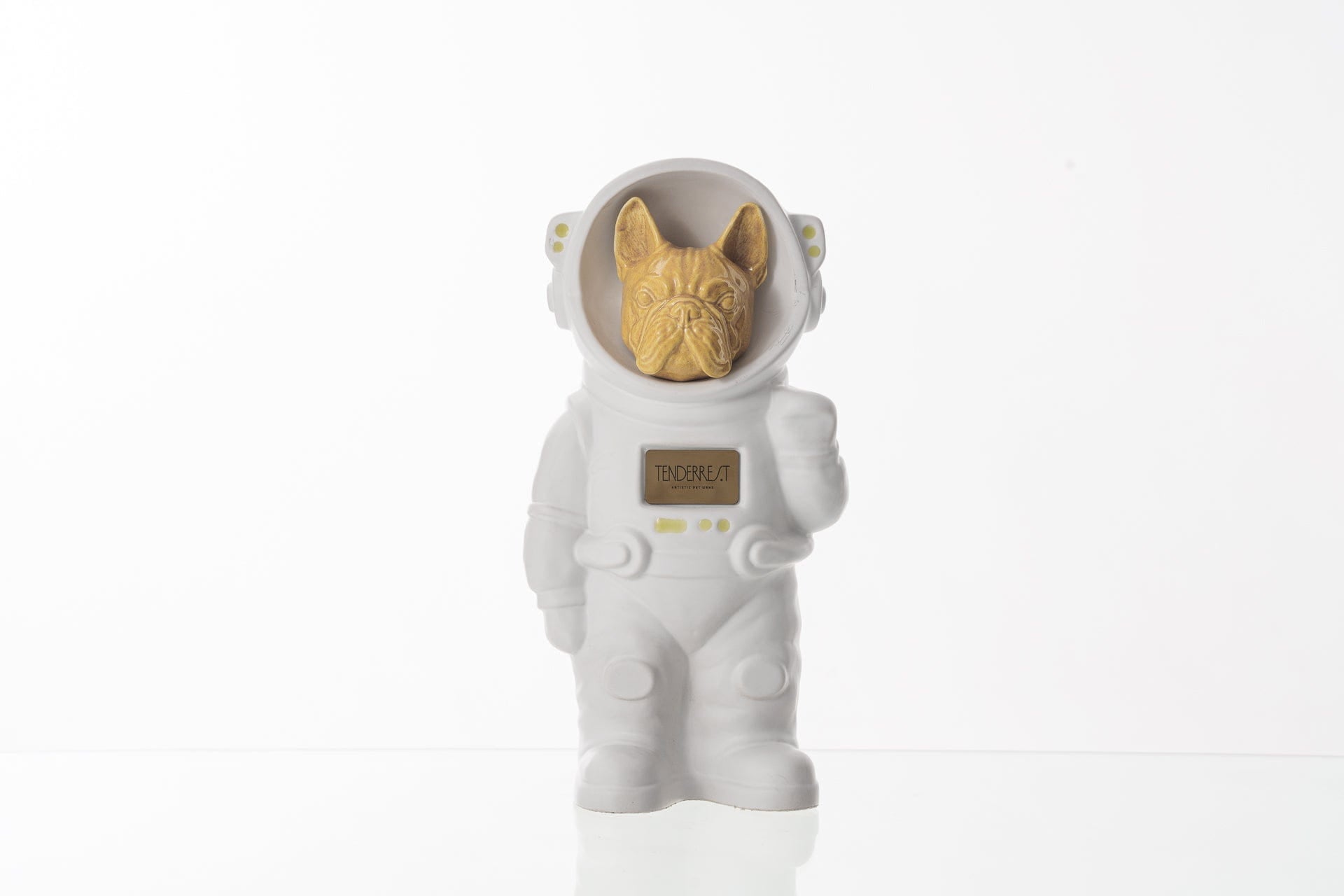 Pulvis Art Urns Pet Cremation Urn White Matte / Yellow / Yes (+$50) Dog Cremation Urn French Bulldog - Customizable Figure | Pet Urn