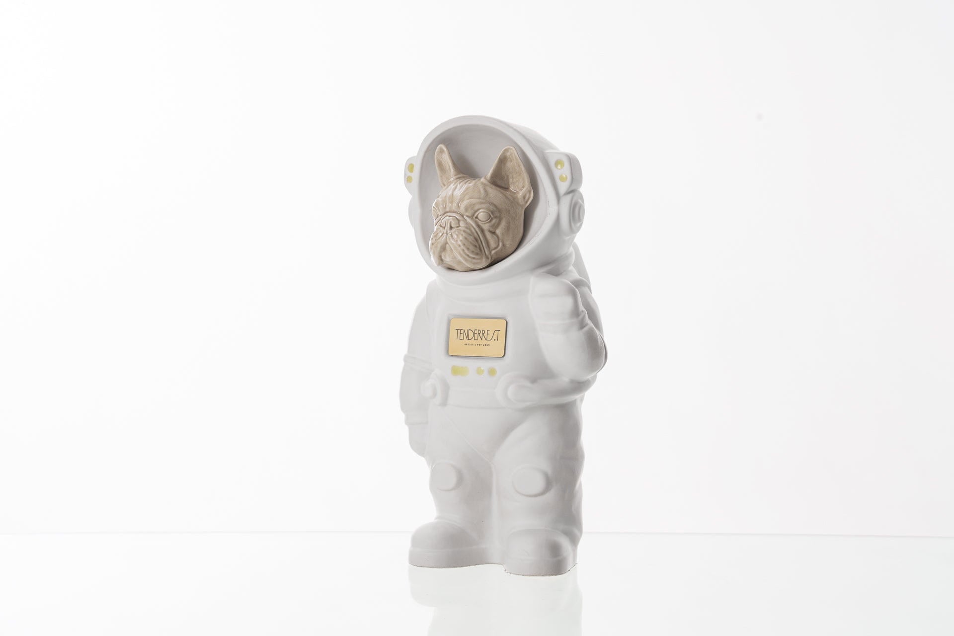 Pulvis Art Urns Pet Cremation Urn White Matte / Beige / No Dog Cremation Urn French Bulldog - Customizable Figure | Pet Urn