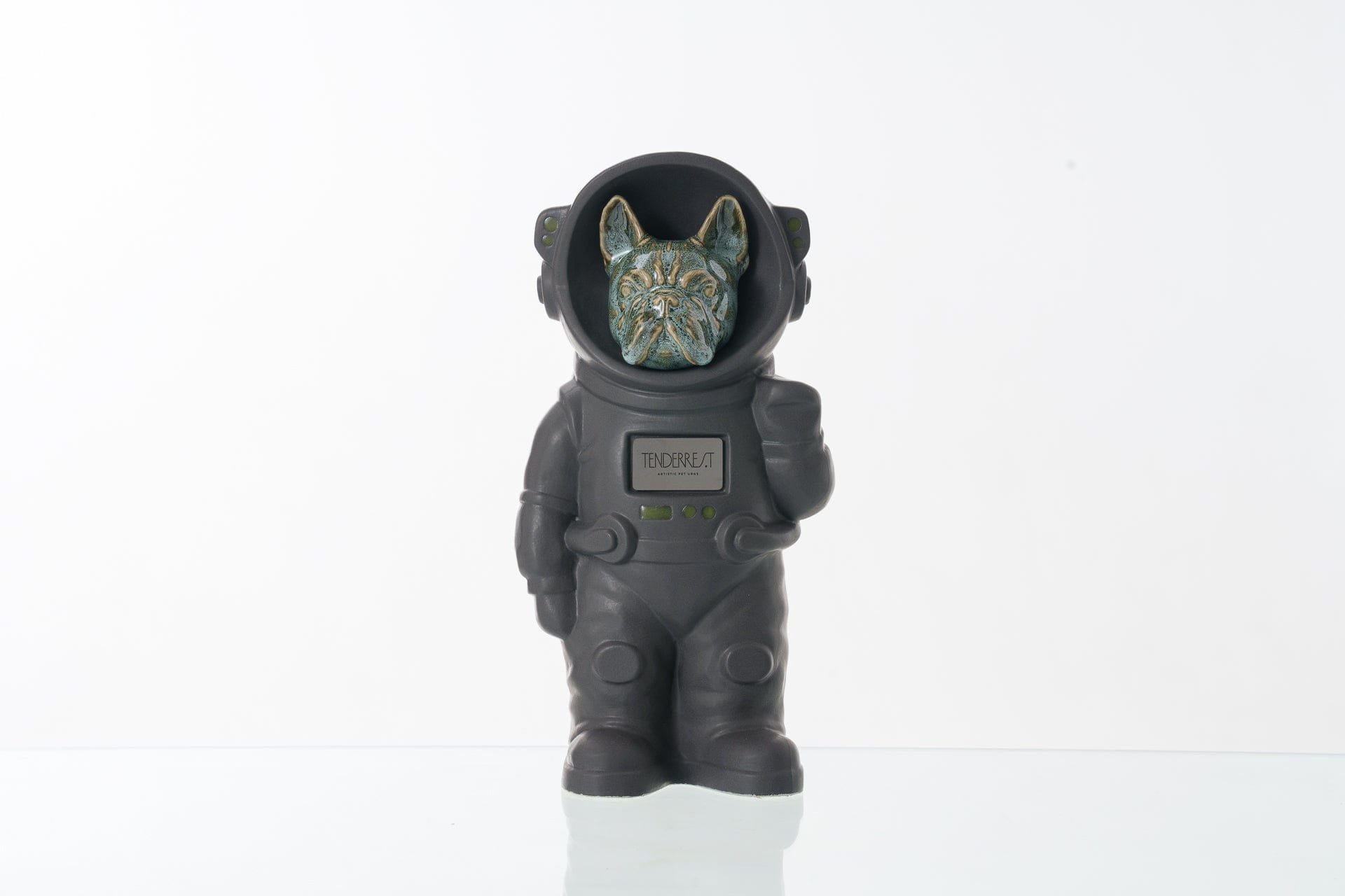 Pulvis Art Urns Pet Cremation Urn Gray Matte / Oily Green / Yes (+$50) Dog Cremation Urn French Bulldog - Customizable Figure | Pet Urn