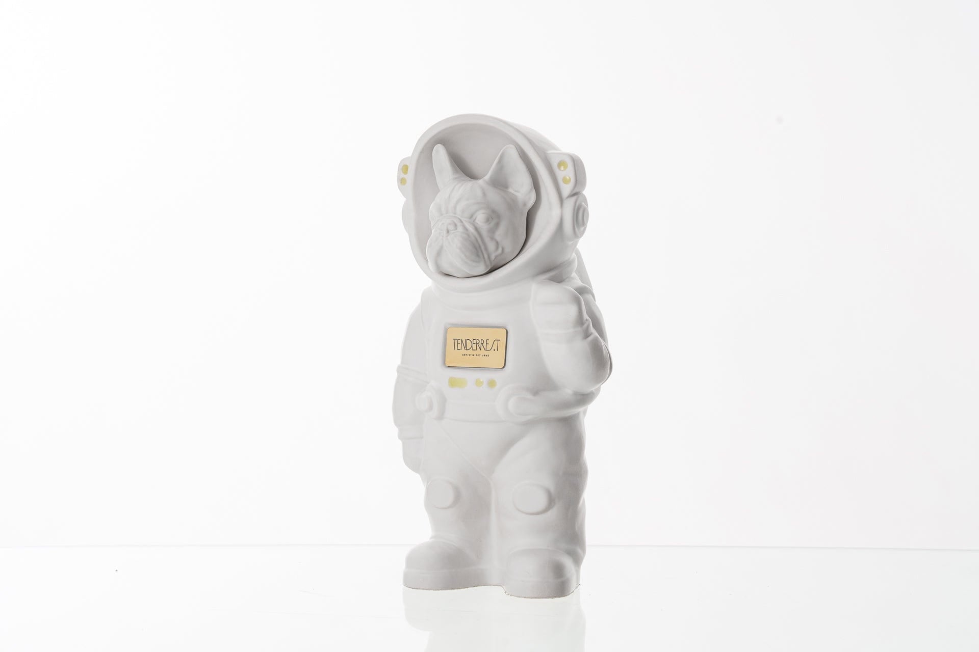 Pulvis Art Urns Pet Cremation Urn White Matte / White Matte / No Dog Cremation Urn French Bulldog - Customizable Figure | Pet Urn