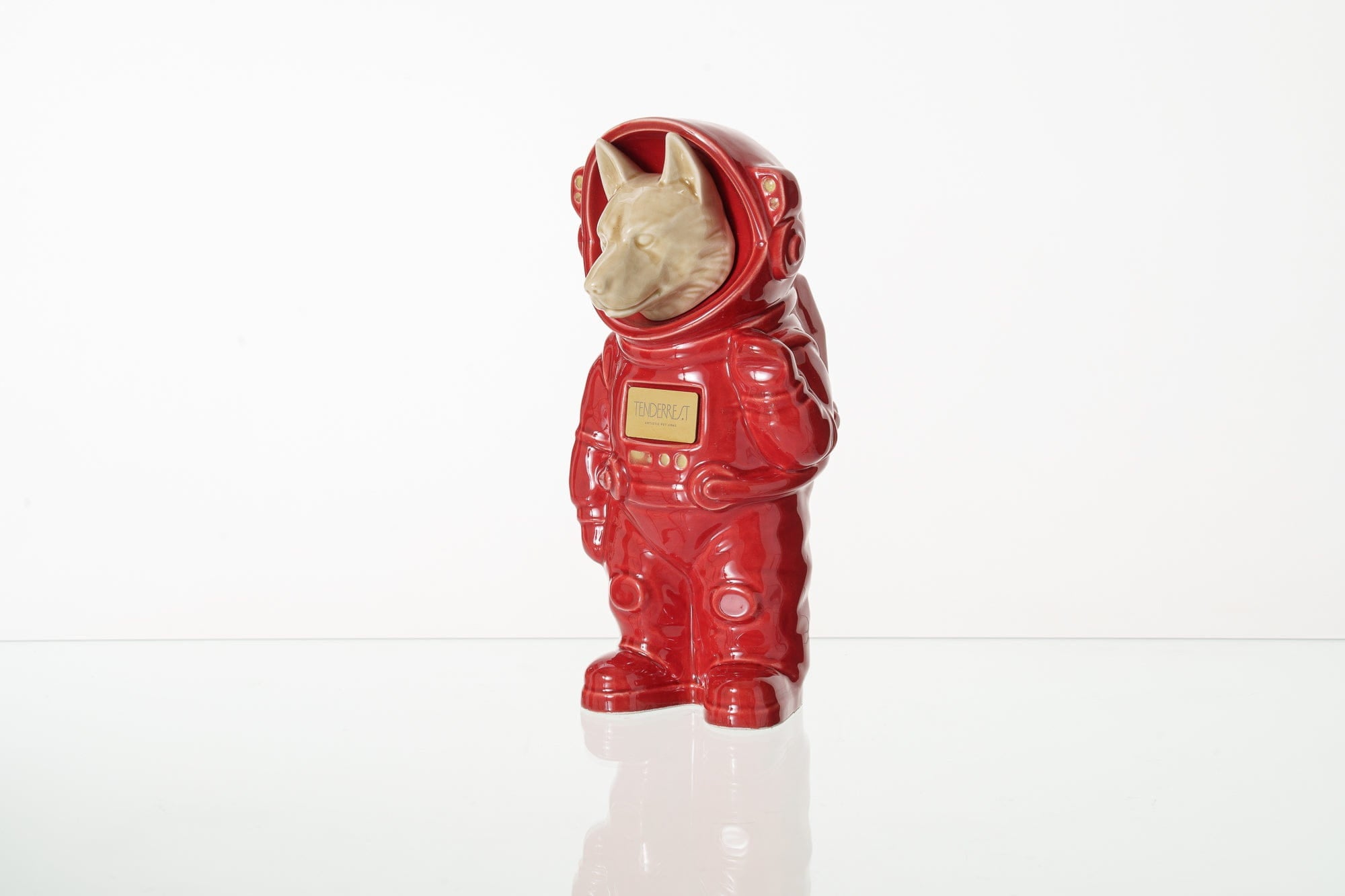 Pulvis Art Urns Pet Cremation Urn Red / Beige / Yes (+$50) Dog Cremation Urn German Shepherd - Customizable Figure | Ceramic Pet Urn