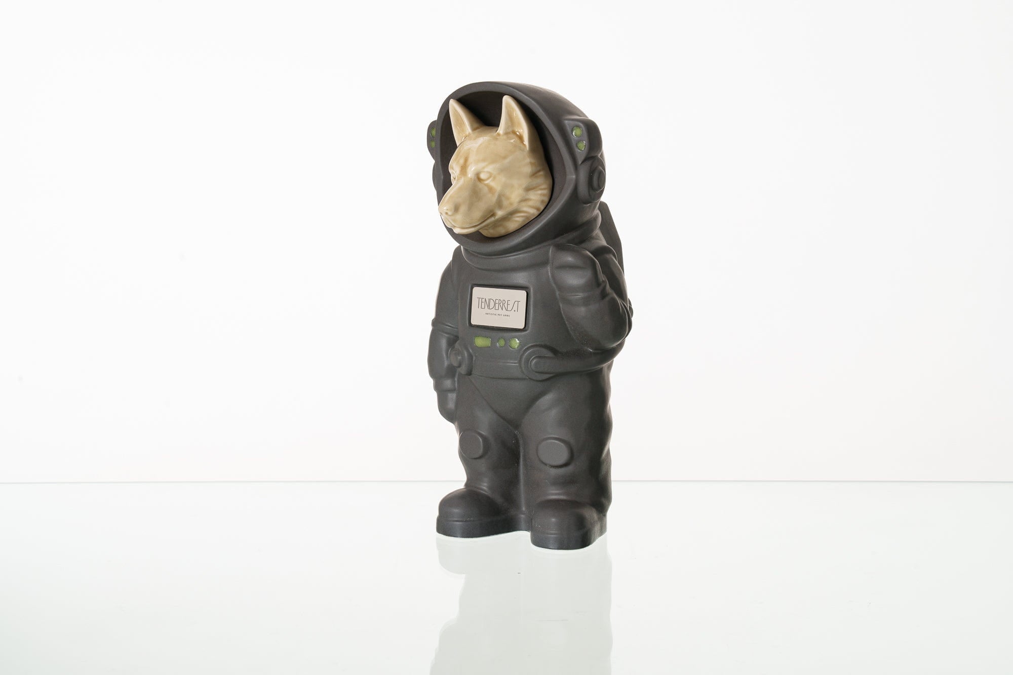 Pulvis Art Urns Pet Cremation Urn Gray Matte / Beige / Yes (+$50) Dog Cremation Urn German Shepherd - Customizable Figure | Ceramic Pet Urn
