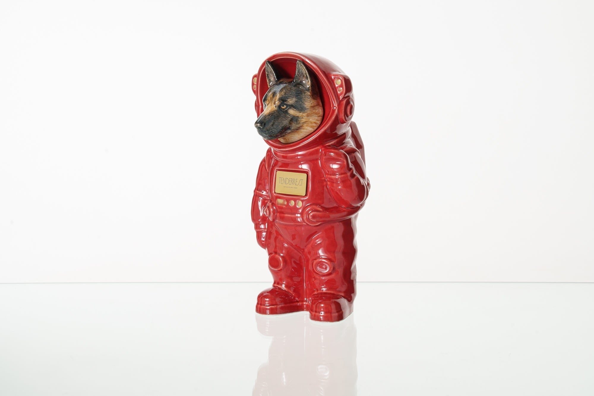 Pulvis Art Urns Pet Cremation Urn Red / CUSTOM (by photo) / Yes (+$50) Dog Cremation Urn German Shepherd - Customizable Figure | Ceramic Pet Urn