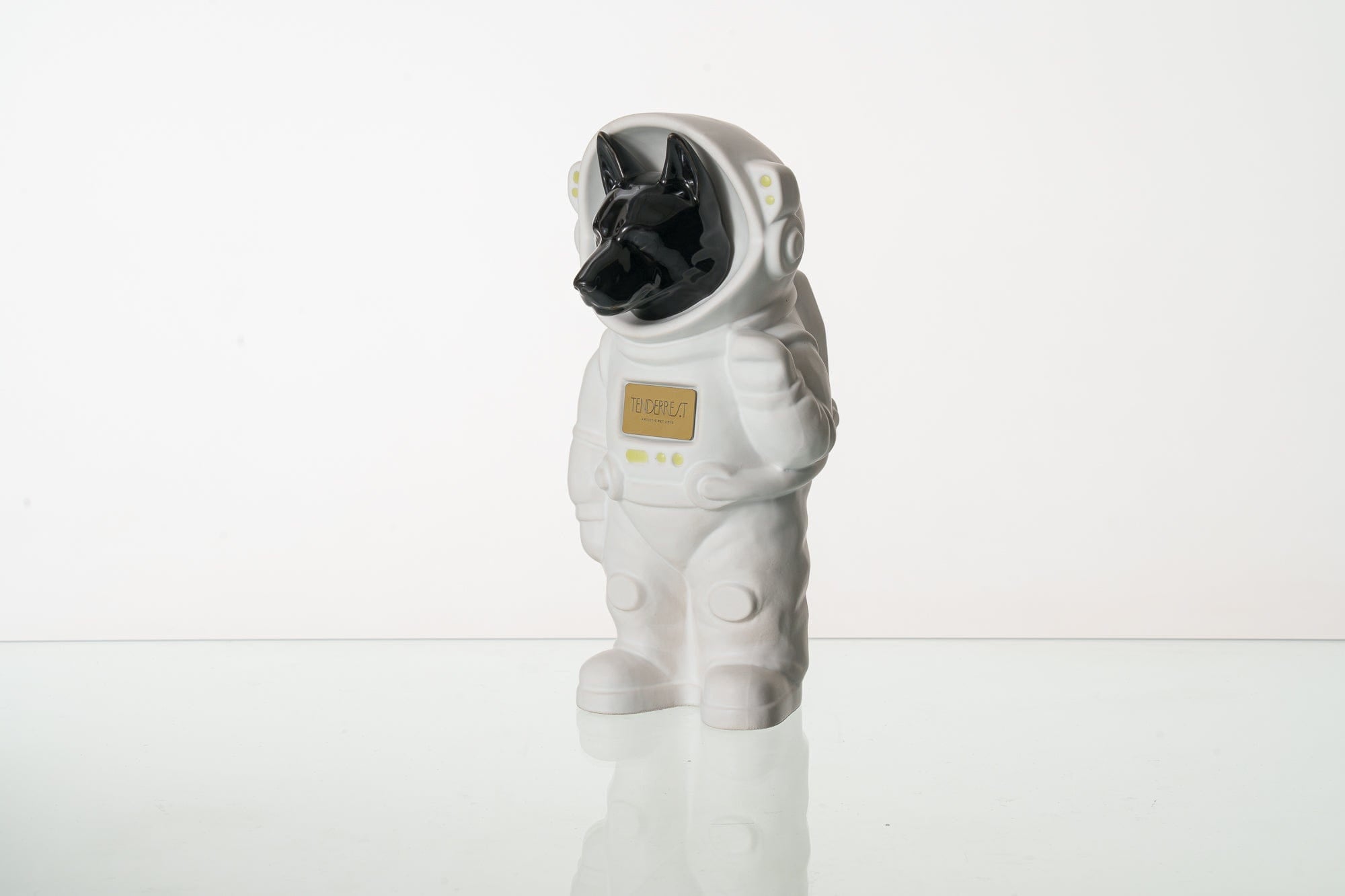 Pulvis Art Urns Pet Cremation Urn White Matte / Black / No Dog Cremation Urn German Shepherd - Customizable Figure | Ceramic Pet Urn
