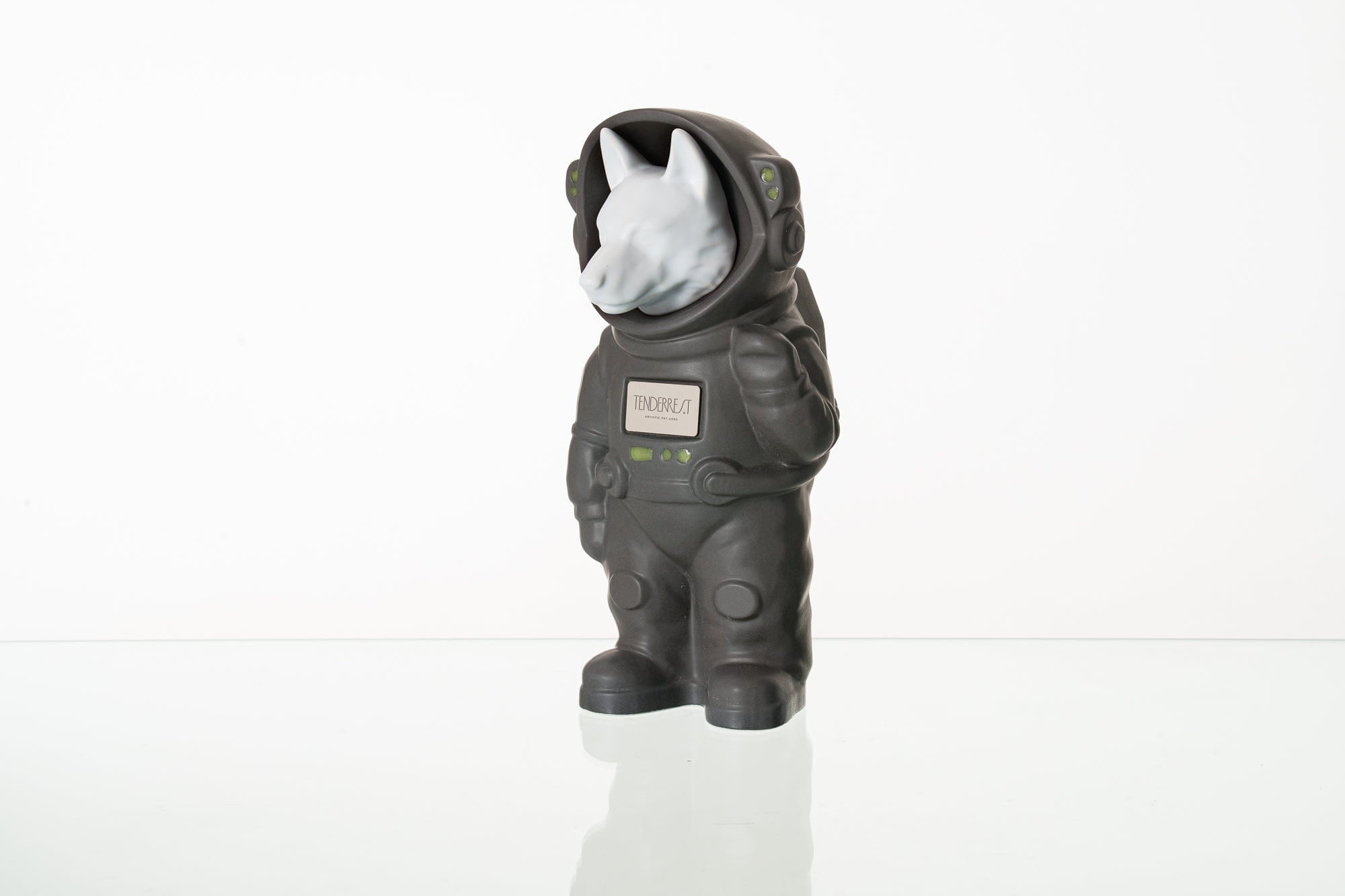 Pulvis Art Urns Pet Cremation Urn Gray Matte / White Matte / Yes (+$50) Dog Cremation Urn German Shepherd - Customizable Figure | Ceramic Pet Urn