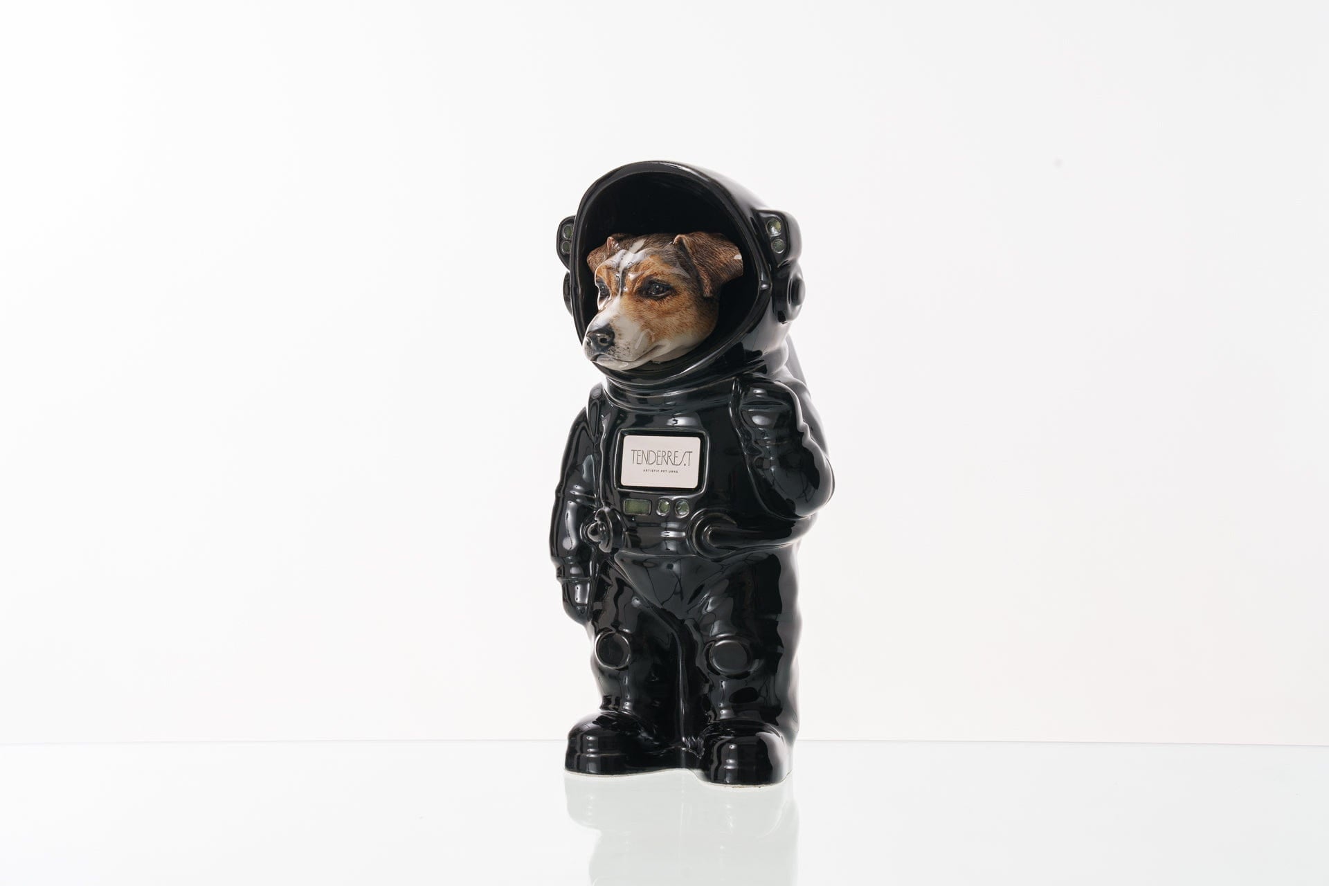 Pulvis Art Urns Pet Cremation Urn Black / CUSTOM (by photo) / Yes (+$50) Dog Cremation Urn Jack Russell - Customizable Figure | Ceramic Pet Urn