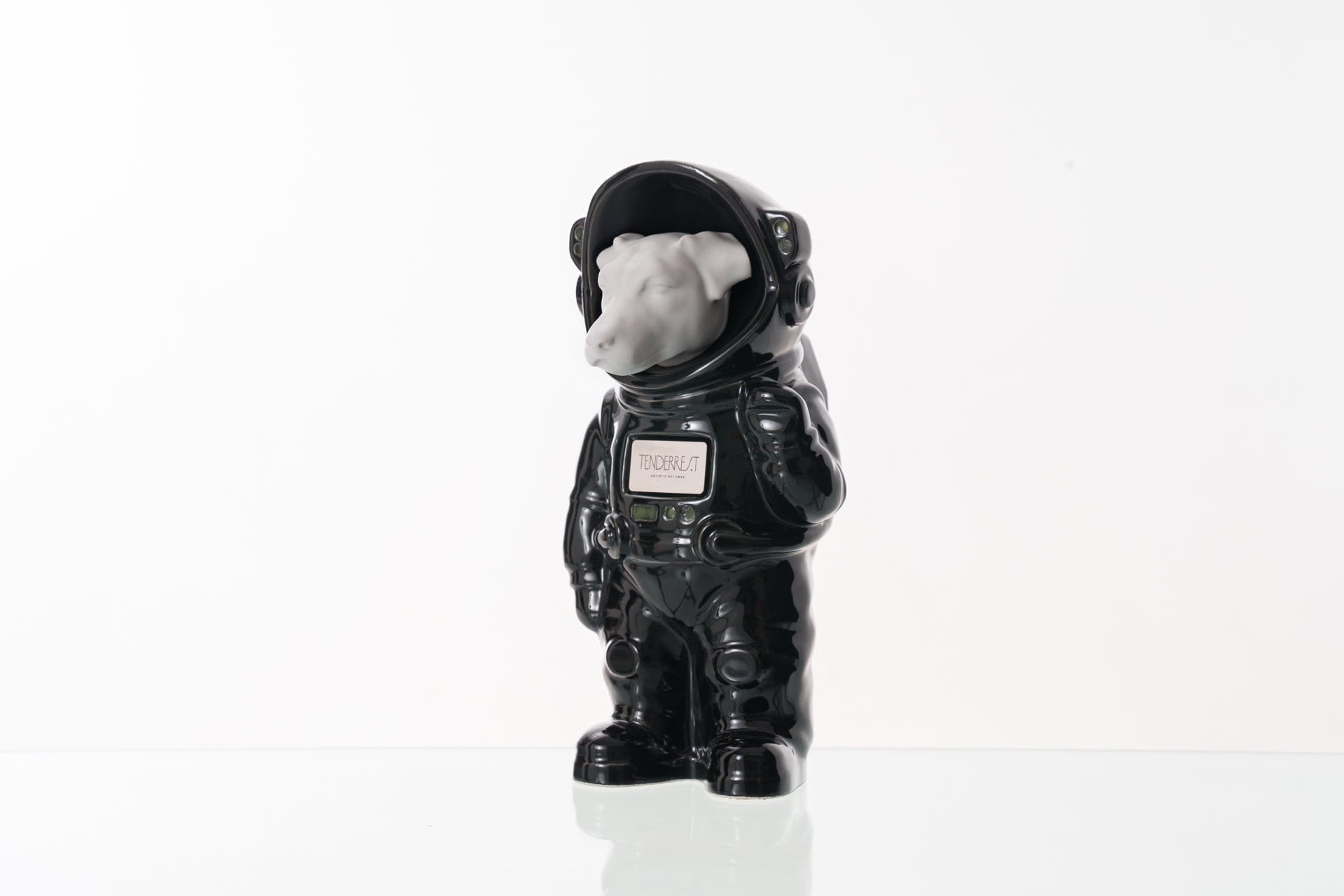 Pulvis Art Urns Pet Cremation Urn Black / White Matte / No Dog Cremation Urn Jack Russell - Customizable Figure | Ceramic Pet Urn