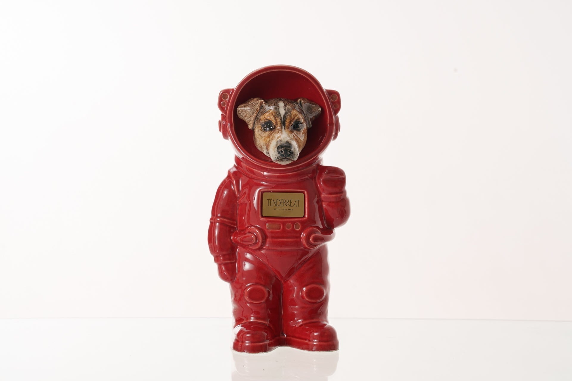Pulvis Art Urns Pet Cremation Urn Red / CUSTOM (by photo) / Yes (+$50) Dog Cremation Urn Jack Russell - Customizable Figure | Ceramic Pet Urn