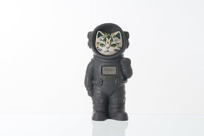 Pulvis Art Urns Pet Cremation Urn Lunar / Gray Matte / Yes (+$50) Hand Decorated Pet Urn - Cat | Ceramic Handmade Figure
