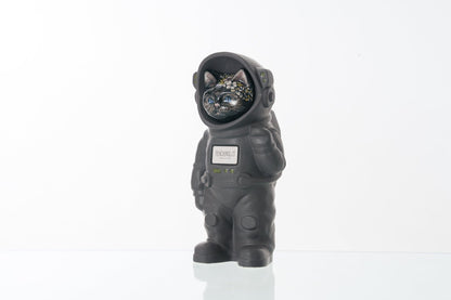Pulvis Art Urns Pet Cremation Urn Aster / Gray Matte / No Hand Decorated Pet Urn - Cat | Ceramic Handmade Figure