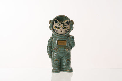 Pulvis Art Urns Pet Cremation Urn Lunar / Oily Green / No Hand Decorated Pet Urn - Cat | Ceramic Handmade Figure