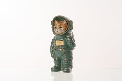 Pulvis Art Urns Pet Cremation Urn Helios / Oily Green / No Hand Decorated Pet Urn - Cat | Ceramic Handmade Figure