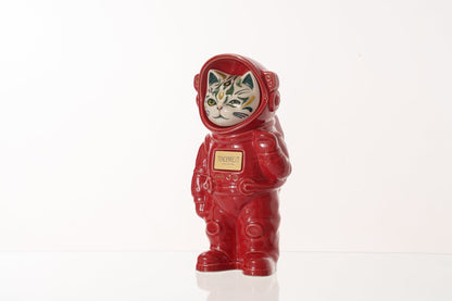 Pulvis Art Urns Pet Cremation Urn Lunar / Red / No Hand Decorated Pet Urn - Cat | Ceramic Handmade Figure