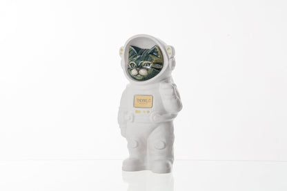 Pulvis Art Urns Pet Cremation Urn Aurora / White Matte / No Hand Decorated Pet Urn - Cat | Ceramic Handmade Figure