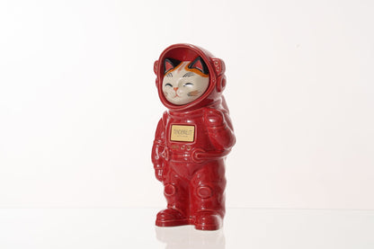 Pulvis Art Urns Pet Cremation Urn Sora / Red / No Hand Decorated Pet Urn - Cat | Ceramic Handmade Figure
