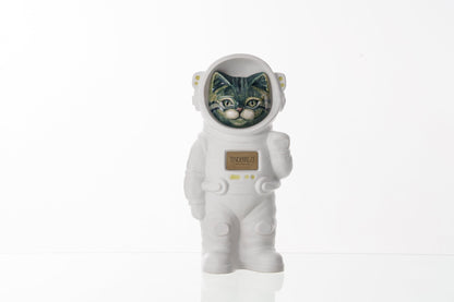 Pulvis Art Urns Pet Cremation Urn Aurora / White Matte / Yes (+$50) Hand Decorated Pet Urn - Cat | Ceramic Handmade Figure