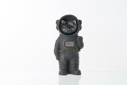 Pulvis Art Urns Pet Cremation Urn Aster / Gray Matte / Yes (+$50) Hand Decorated Pet Urn - Cat | Ceramic Handmade Figure