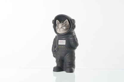 Pulvis Art Urns Pet Cremation Urn Lyra / Gray Matte / Yes (+$50) Hand Decorated Pet Urn - Cat | Ceramic Handmade Figure