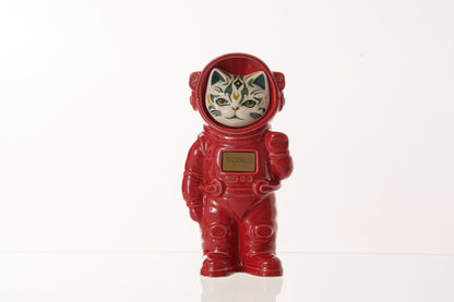 Pulvis Art Urns Pet Cremation Urn Lunar / Red / Yes (+$50) Hand Decorated Pet Urn - Cat | Ceramic Handmade Figure