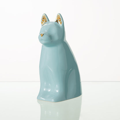 "Barkley" Pet Urn for Dog - Baby Blue | Ceramic | Handmade - Pulvis Art Urns