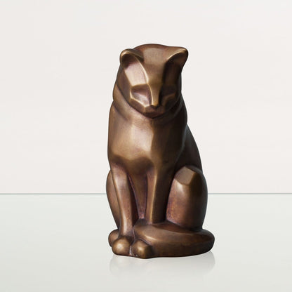 Cast Bronze Cat Urn "Neko" | Premium Quality Bronze Pet Urn - Pulvis Art Urns