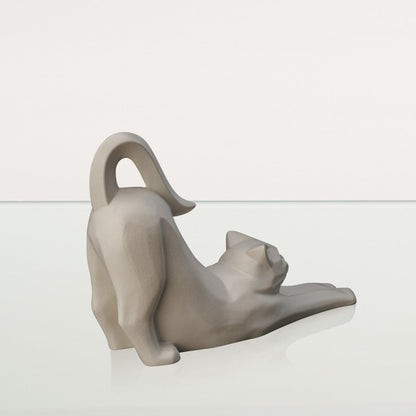 Cat Cremation Urn For Ashes "Grace" - White Matte | Ceramic Pet Urn - Pulvis Art Urns