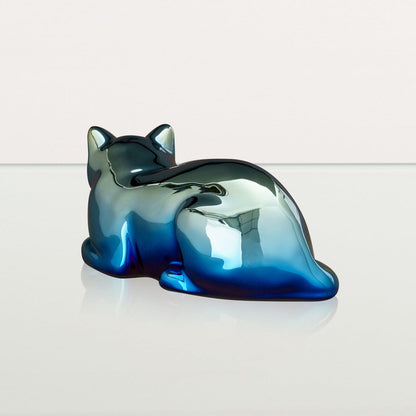 Cat Cremation Urn for Ashes - Titanized | Ceramic | Handmade Pet Urn - Pulvis Art Urns