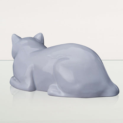 Cat Cremation Urn for Ashes - White | Ceramic | Handmade Pet Urn - Pulvis Art Urns