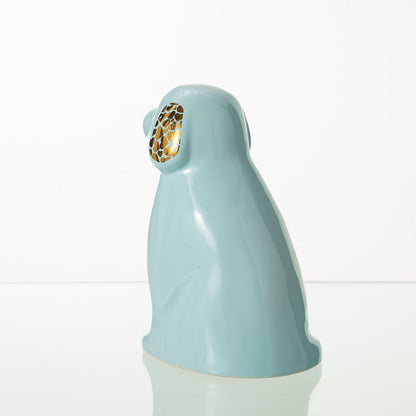 "Cuddle" Pet Urn for Dog - Baby Blue | Ceramic | Handmade - Pulvis Art Urns